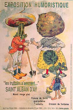 Affiche de l'exposition humoristique "Les truffoles s'amusent..." (F.D.D. juin 1994)