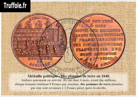 Médaille politique, IIème République - Les pommes de terre
